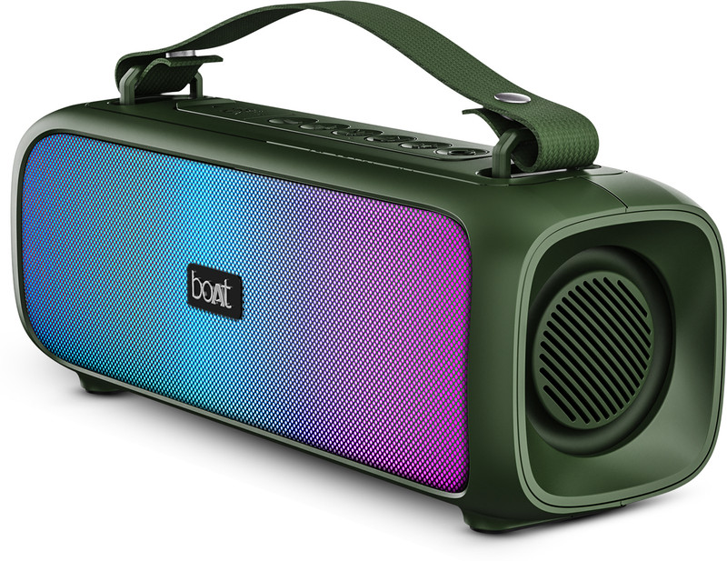 boAt Stone 580 12W RMS Stereo Sound,Up to 8 HRS Playtime,IPX4 12 W Bluetooth Speaker(Pine Green, Stereo Channel)