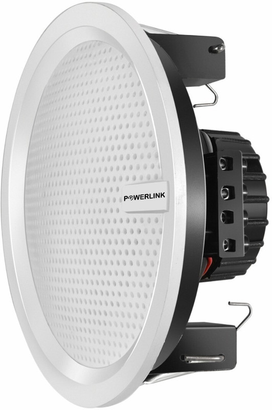 Powerlink 5 Inch 8 Watt Wired Ceiling Speaker Dotted Plastic Grill (PACK OF 1)(WITH LMT) 8 W PA Speaker(White, Mono Channel)
