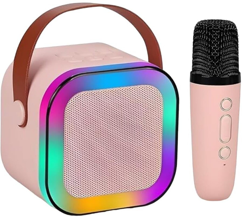Nizix Portable Karaoke Machine with Wireless Mics – Bluetooth Speaker & LED Lights Microphone(Multicolor)