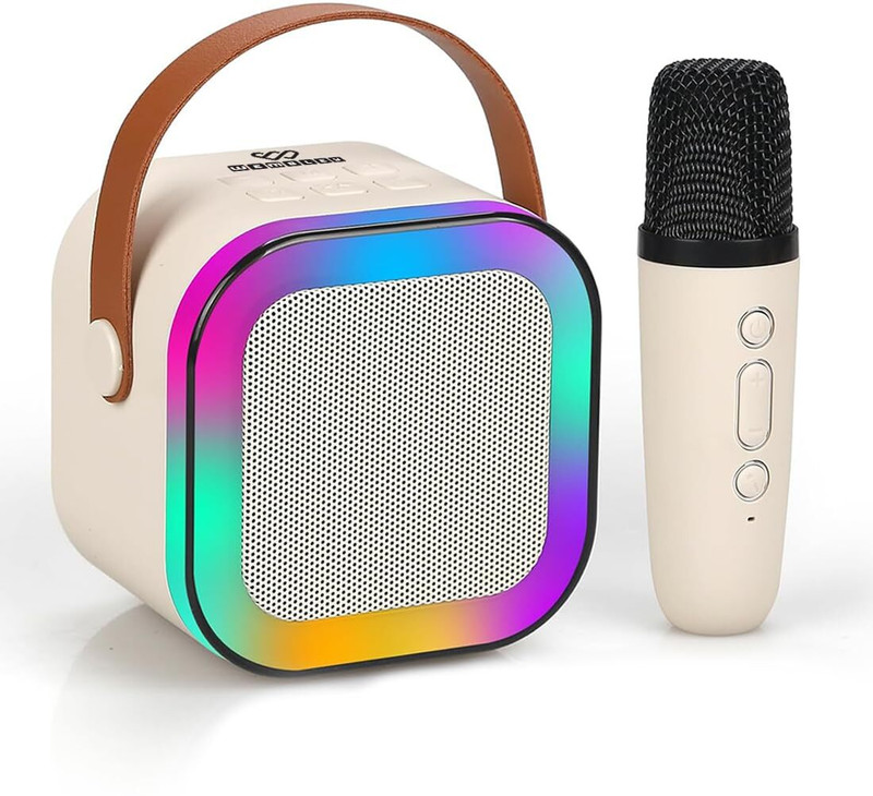 Gadgets In Hand Kids Bluetooth Karaoke Machine with Wireless Mic LED Lights Rechargeable(Multicolor)