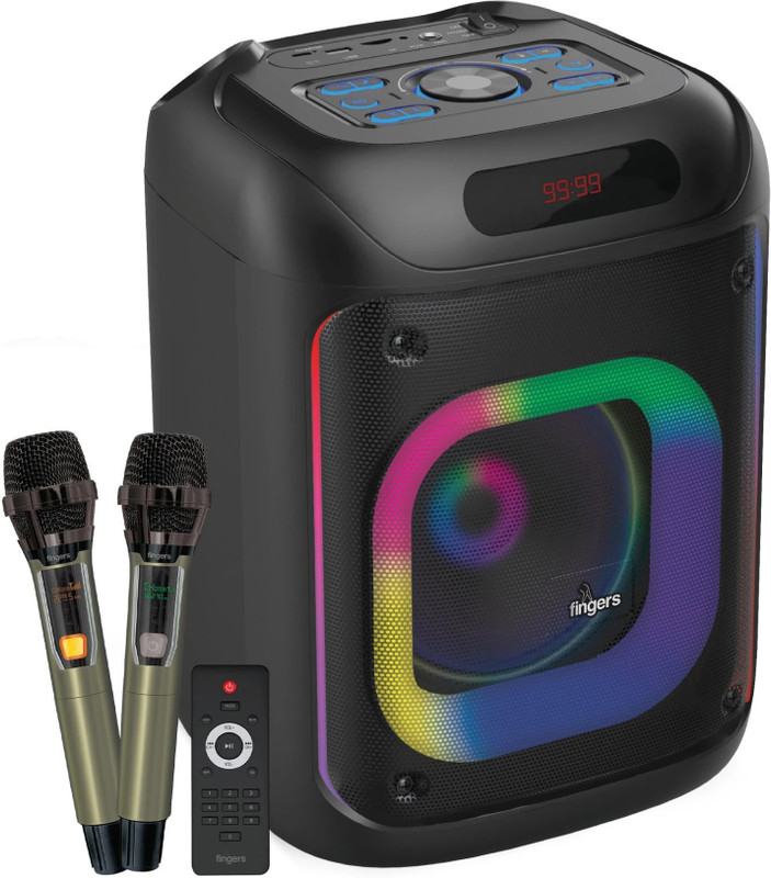 FINGERS 2Mic-ThunderBox45 40 W Bluetooth Party Speaker(Black, Stereo Channel)