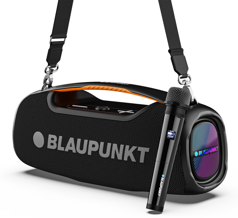 Blaupunkt Atomik Knightz 100W King of Boombox I 9 Aura Lights I BT Party Speaker 100 W Bluetooth Party Speaker(Black, 2.0 Channel)