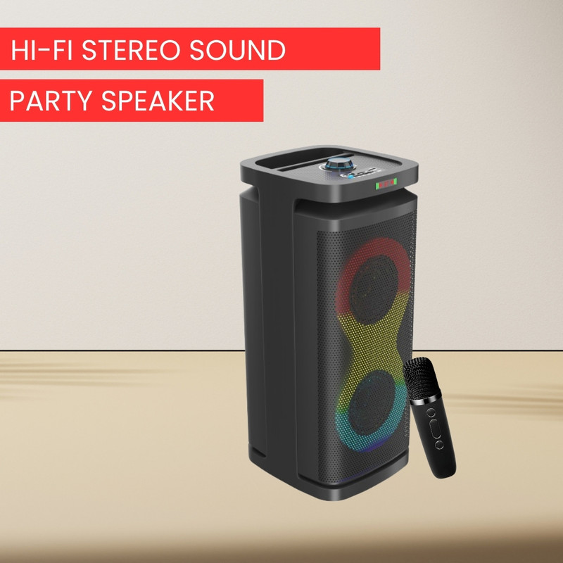GUGGU A1 (WIRELESS BLUETOOTH PARTY SPEAKER)Dynamic Thunder Sound With Wireless MicB350 40 W Bluetooth Party Speaker(Multicolor, 4.1 Channel)