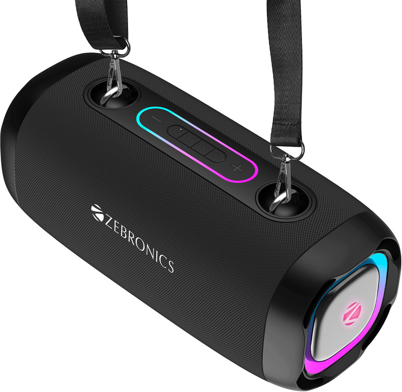 ZEBRONICS Sound Feast 85 (SSPK 1) Upto 7 Hours Playback, BTv5.3 | TWS | USB, RGB LED 20 W Bluetooth Speaker(Black, Stereo Channel)