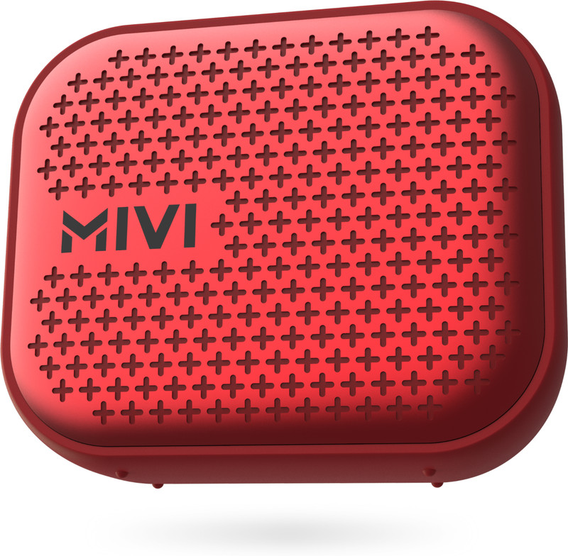 Mivi ROAM2 24HRS Playback, Bass Boosted, TWS Feature, IPX67 5 W Bluetooth Speaker(Red, Mono Channel)
