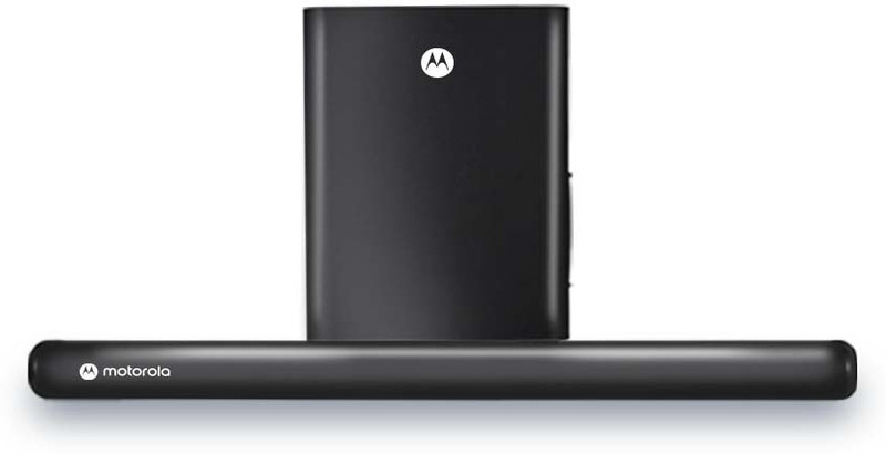 MOTOROLA Vibe Dolby Digital with wireless Subwoofer 250 W Bluetooth Soundbar(Black, 2.1 Channel)