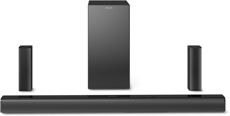 PHILIPS TAB4519/94 With Subwoofer for Rich Bass, 3 EQ modes, Bluetooth/HDMI/USB/Optical 150 W Bluetooth Soundbar(Black, 5.1 Channel)