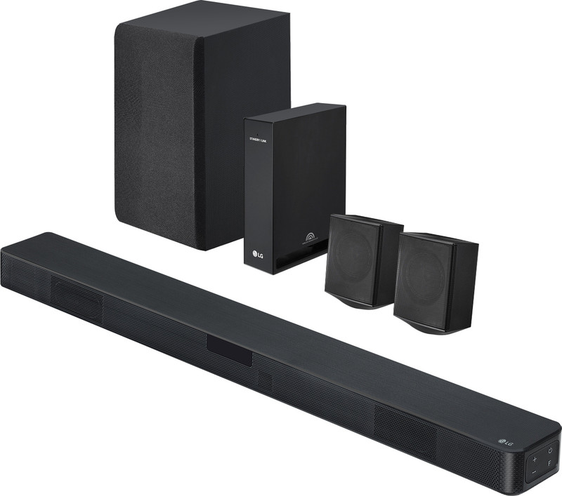 LG Sound Bar Snc4R, 4.1 Ch, 420W Soundbar with Wireless Subwoofer, Wireless Rear Speaker, Black