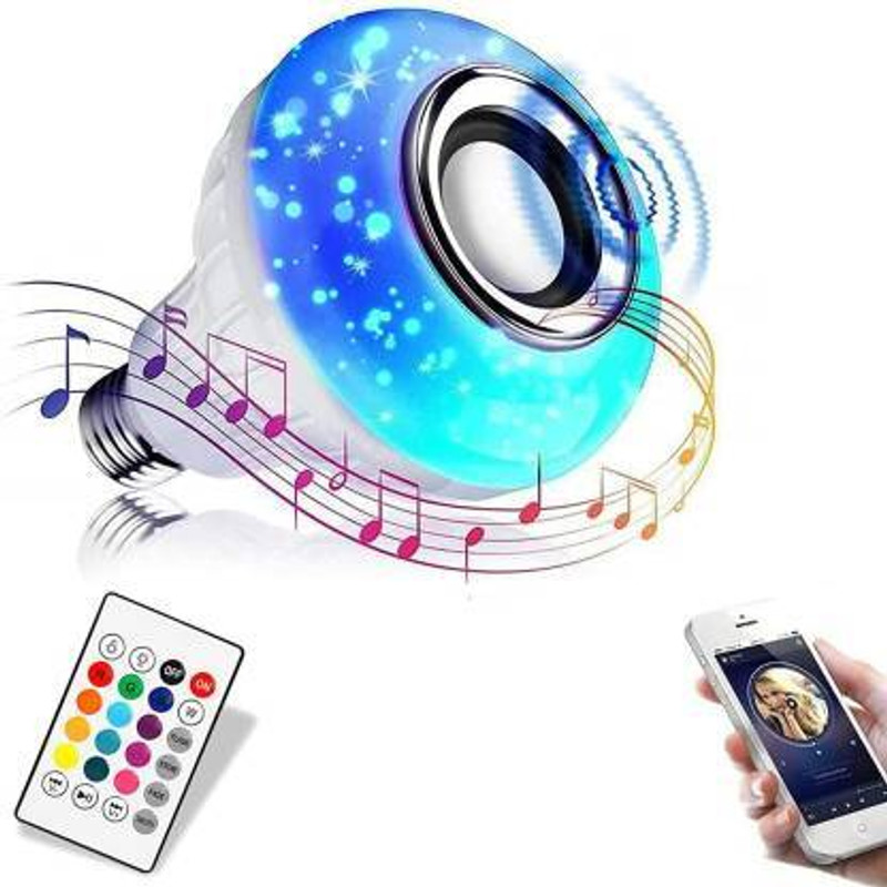 Treadmill Music Bulb, B22 Base Color Changing with Remote Control for Party Smart Bulb with Siri Assistant Smart Speaker(White)