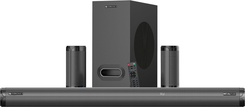 ZEBRONICS Juke Bar 700 5.1 Dolby Audio with Dual Wireless Rear Satellites 525 W Bluetooth Soundbar(Black, 5.1 Channel)