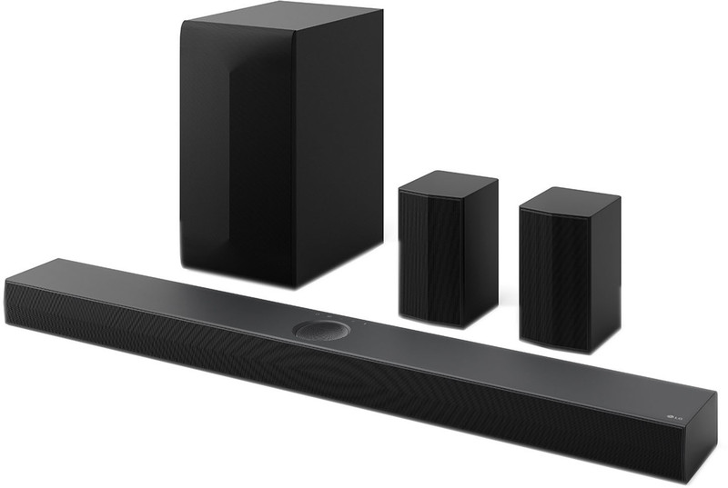 LG SQ75TR, Dolby Atmos, AI Sound Pro, QNED Matching, Center Up-firing Speaker 600 W Bluetooth Soundbar(Black, 5.1.1 Channel)