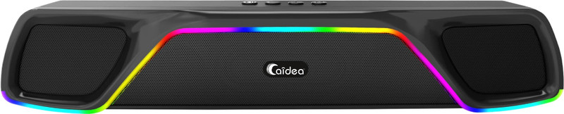 Caidea CSSB100 Jook Upto 16 Hrs Music Time*,Dynamic Drivers, RGB Lights Stereo Speaker 20 W Bluetooth Soundbar(Pebble Black, Stereo Channel)