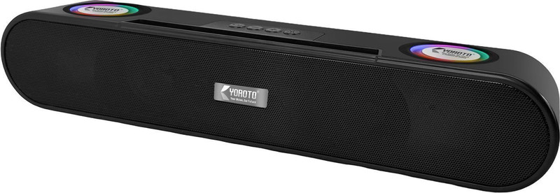 YOROTO Wireless RGB Soundbar 20 W Bluetooth Soundbar(Black, 2.1 Channel)