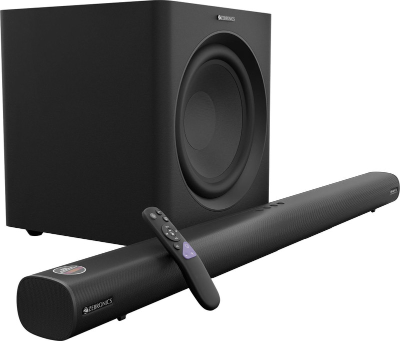 ZEBRONICS BAR 9920,Wireless Subwoofer,TV eARC, Optical 900 W Bluetooth Soundbar(Black, 7.1.2 Channel)