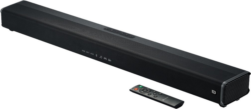 Portronics Sound Slick IV 120W Bluetooth Wireless Soundbar with Inbuilt Woofer 120 W Bluetooth Soundbar(Black, Stereo Channel)
