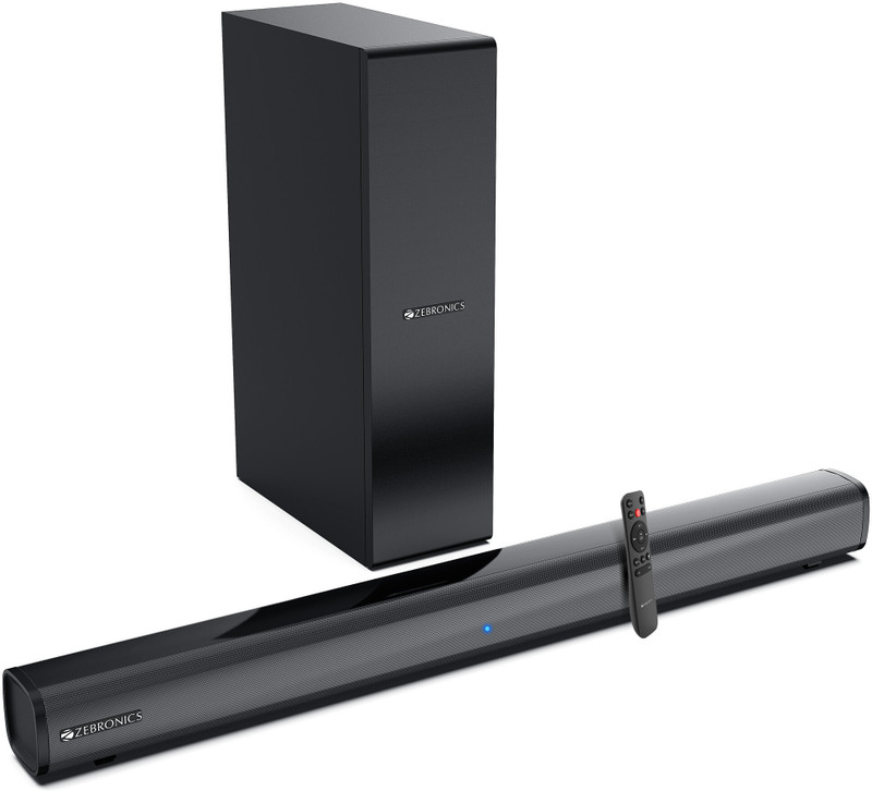 ZEBRONICS JUKE BAR 3903 (SBSPK C6), Virtual 5.1 Surround, Dual Driver, BTv5.1 120 W Bluetooth Soundbar(Black, 2.1 Channel)