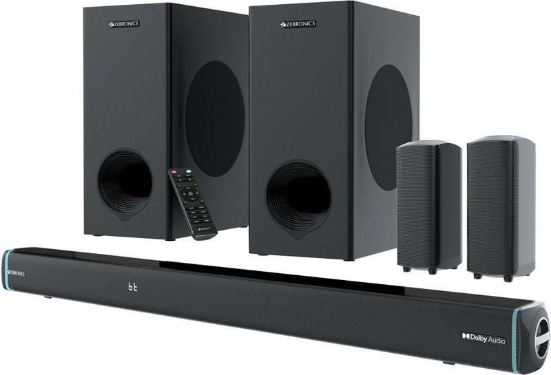 ZEBRONICS ZEB-SBSPK C12 / ZEB-JUKE BAR 9551 625 W Bluetooth Soundbar(Black, 5.2 Channel)