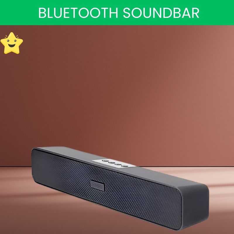 FRONY E91 (PORTABLE HOME THEATER SOUNDBAR) Crydtal Sound Support SD Card/Aux/USBA100 20 W Bluetooth Soundbar(Black, 4.1 Channel)