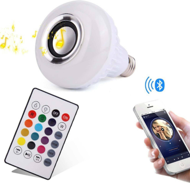SYARA JKL_7868A__LED Music Light Bulb With Bluetooth Speaker for Home Decor 48 W Bluetooth Soundbar(Black, 4.1 Channel)