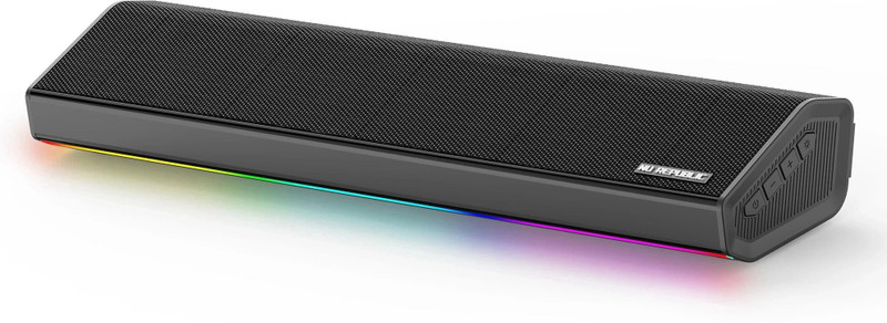 Nu Republic Partybox 250, 25 W Bluetooth Soundbar, 52mm Dynamic Driver, Vibrant RGB Light 25 W Bluetooth Speaker(Black, 2.0 Channel)