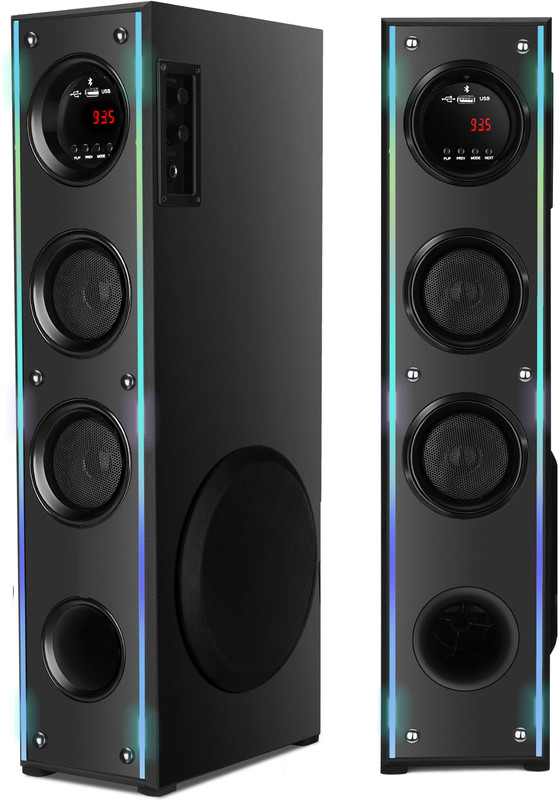 RZG Q-84 Tower Speaker/Home Theatre With Subwoofer, Karaoke Support Aux, FM, USB 140 W Bluetooth Tower Speaker(Black, Stereo Channel)