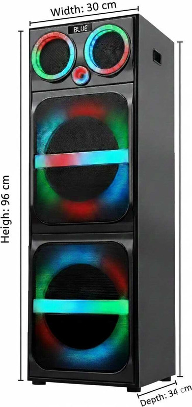 weston Double 10 inch woofer 38 inch MOSFET Khalnayak DJ Tower With coreless Mic 300 W Bluetooth Tower Speaker(Grey, 2.1 Channel)