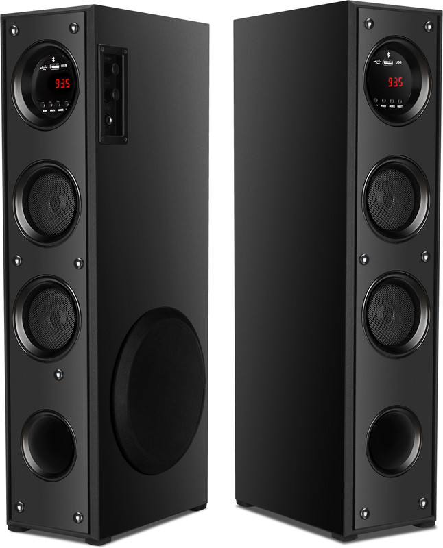 querial DE Multimedia Dj Box Music System Home theatre 100 W Bluetooth Tower Speaker(Black, 3 Channel)