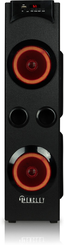 Bencley LEGACY DOUBLE WOOFER With Multi-Color Neon Lights 115 W Bluetooth Tower Speaker(Black, 2.2 Channel)