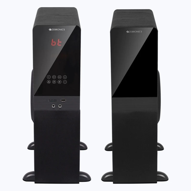 ZEBRONICS ZEB-BTM8800RUCF, Supporting v5.0, USB, AUX in, FM Radio, Wireless Mic 100 W Bluetooth Party Speaker(Black, Mono Channel)