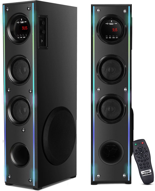 RZG Speaker/Home Theatre With Subwoofer, Karaoke Support Aux, FM, USB 120 W Bluetooth Tower Speaker(Black, Stereo Channel)