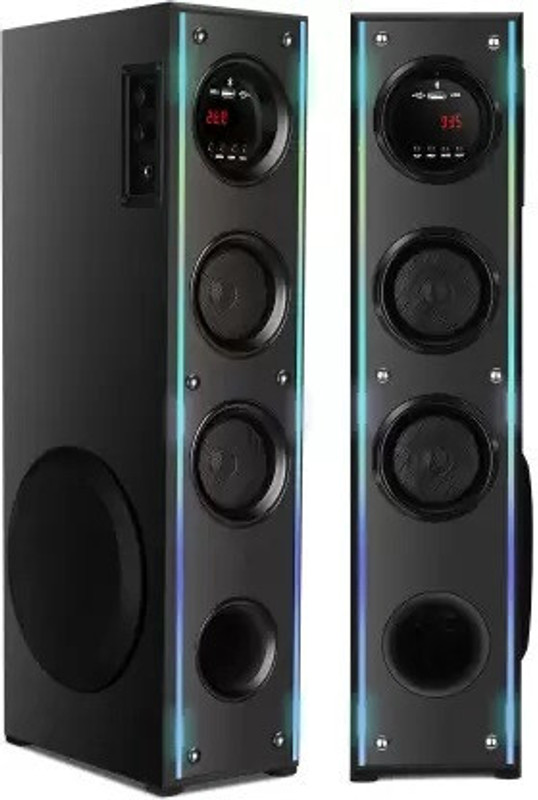 Yoment Dj Multimedia Tower Speaker Dj System Home Speaker 100 W Bluetooth Tower Speaker(Black, 3 Channel)