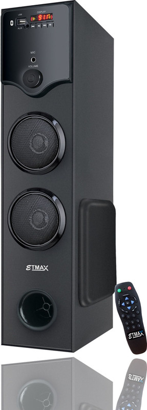 etmax ZALLWA PRO 100W Party Tower Speaker 100 W Bluetooth Tower Speaker(Black, 2.1 Channel)
