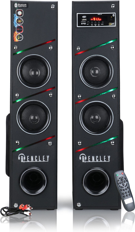 Bencley HDT-03 PRO Double Tower 115 W Bluetooth Tower Speaker(Black, 4.2 Channel)