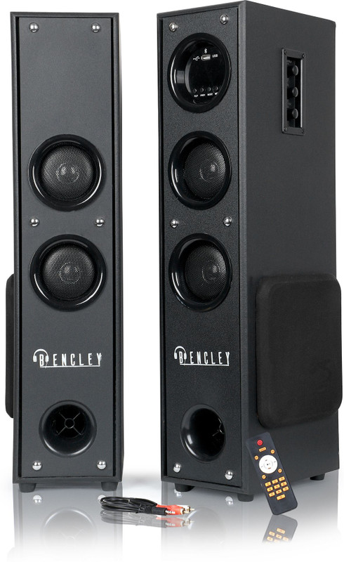 Bencley FRIDOUBLE-01 USB, FM RADIO Double Tower with Ultra Bass 130 W Bluetooth Tower Speaker(Black, 4.2 Channel)