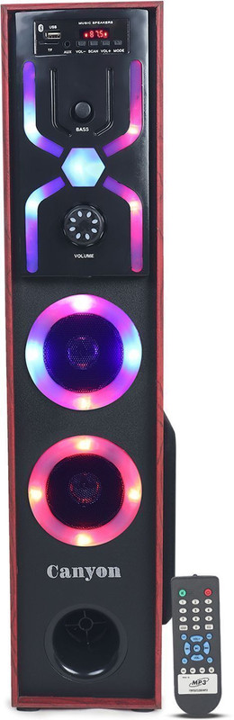 canyon S-2 With Remote 180 W Bluetooth Tower Speaker(Red, Black, 2.1 Channel)