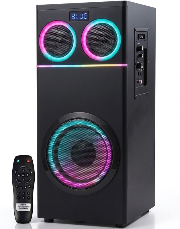 weston Boom box PARTY SPEAKER 8 inch woofer tower 220 W Bluetooth Tower Speaker(Black, 2.1 Channel)