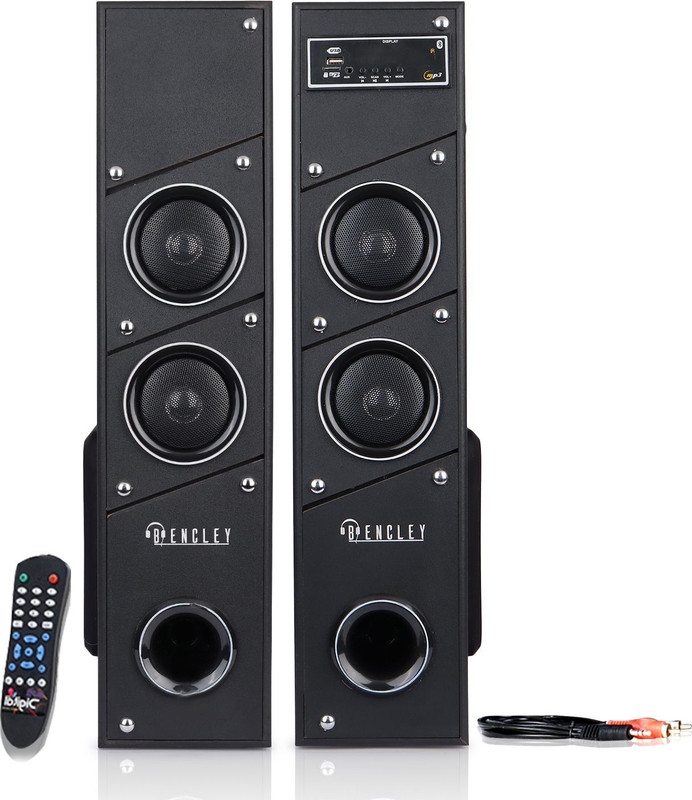 Bencley NEW HDT-03 WITH MAX BASS Double Tower 125 W Bluetooth Tower Speaker(Black, 4.2 Channel)