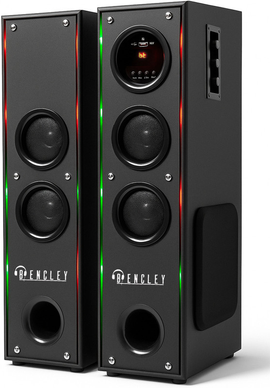 Bencley FRIDOBLE Double Tower 120 W Bluetooth Tower Speaker(Black, 4.2 Channel)