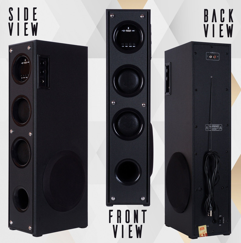 Quaranel JSJ-2D 100 W Bluetooth Tower Speaker(Black, 3 Channel)