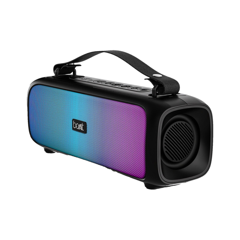 boAt Stone 580 with RMS Stereo Sound,Up to 8 HRS Playtime,IPX4 12 W Bluetooth Speaker(Midnight Black, Stereo Channel)