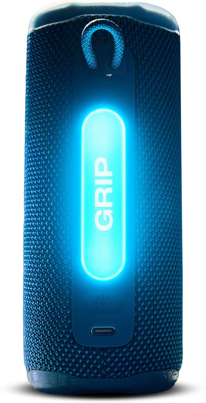JBL Grip Pro Sound with AI Sound Boost, Ambient Light, 14H Playtime, Auracast IP68 16 W Bluetooth Speaker(Blue, Mono Channel)