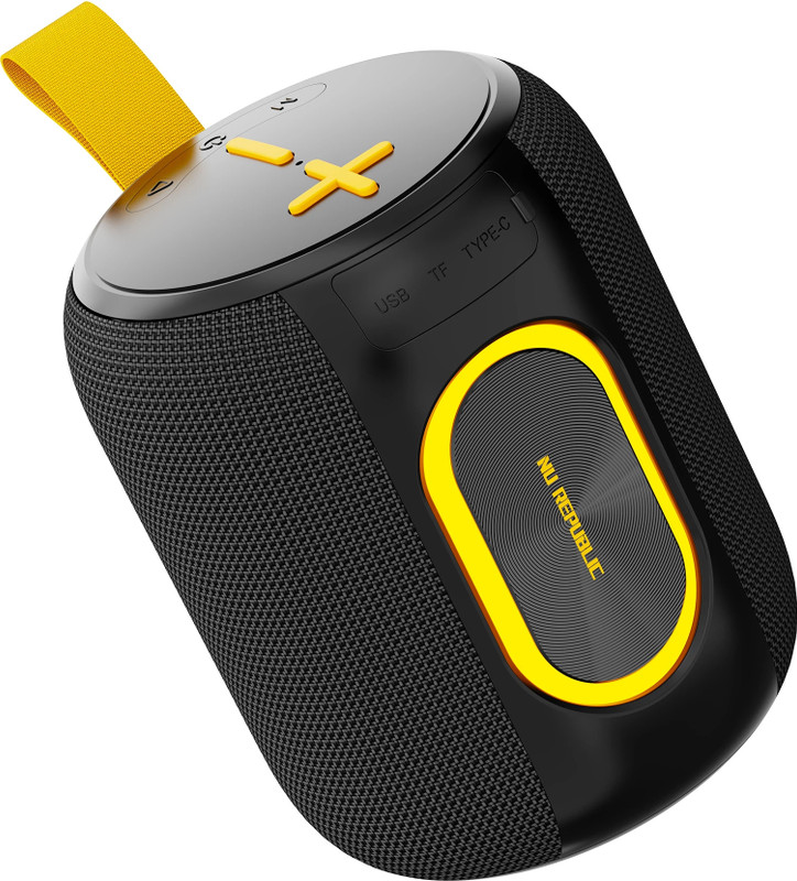 Nu Republic Sonicpop 2000 Wireless 20W Speaker,in-built mic, 66mm Dynamic Driver, RGB Lights 20 W Bluetooth Speaker(Black, Stereo Channel)