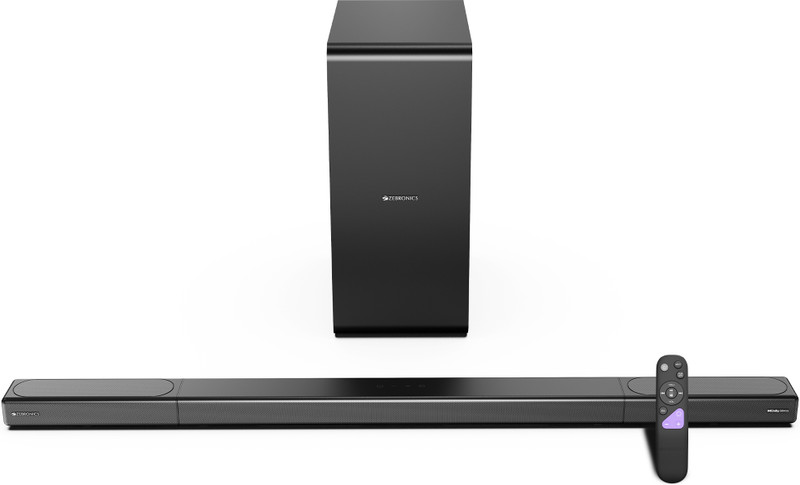 ZEBRONICS Juke Bar 9925, Dolby Atmos & DTS X, Zeb AcoustiMax, 9 Drivers 950 W Bluetooth Soundbar(Black, 7.1.2 Channel)