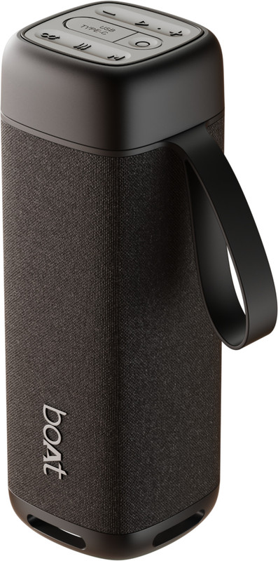 boAt Stone Edge,Bass Boost Mode,8H Battery,TWS Mode,Built-in Mic,Voice Assistant,IPX5 45 W Bluetooth Speaker(Astro Black, Stereo Channel)