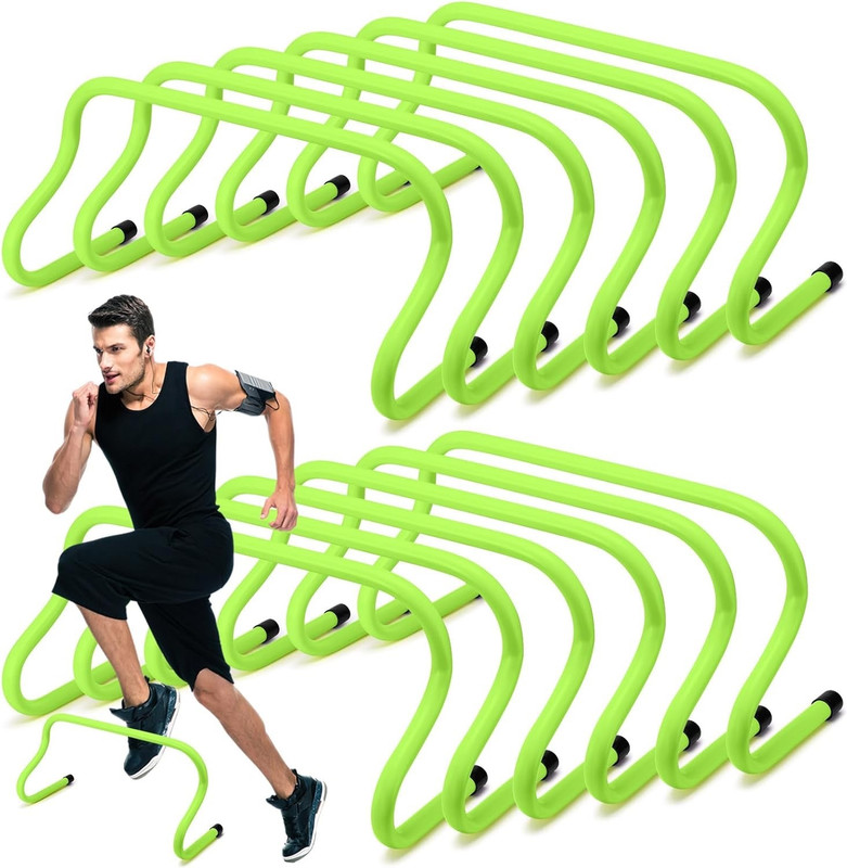 YMD 12 Pcs 9" Speed Training Agility Hurdles for Athletes Training Hurdles Plastic Speed Hurdles(For Adults, Children Pack of 12)