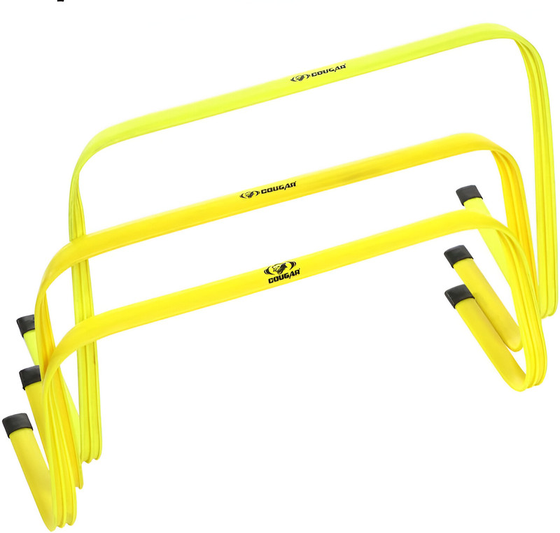 COUGAR PVC Flat Hurdle 6" for Training, Jumping , Soccer, Football Plastic Speed Hurdles(For Adults Pack of 12)