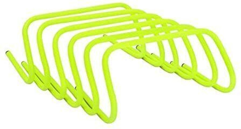 Krasava 6 inches Speed Hurdle for Field and Gym Training and Speed Training Set of 6pcs Plastic Speed Hurdles(For Adults Pack of 6)
