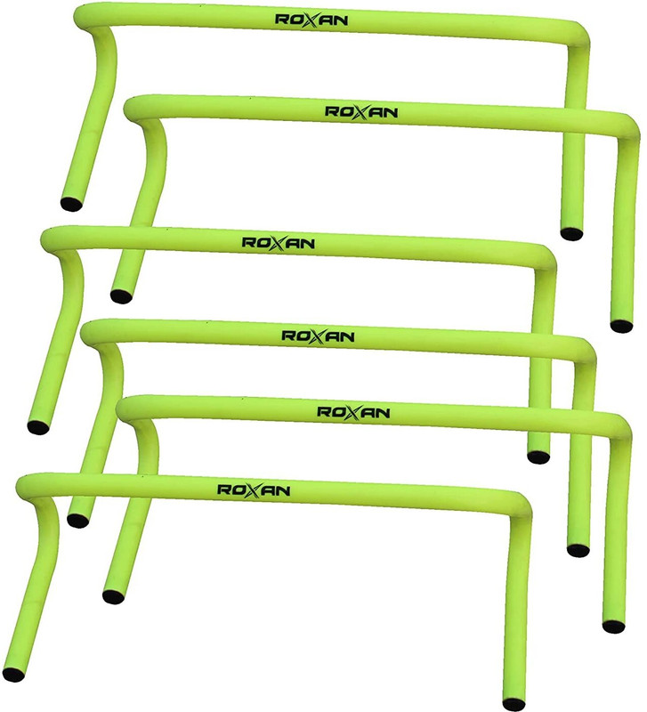 roxen Agility Speed Hurdle 6 inch Set of 6 | Perfect for Soccer, Football, PVC Speed Hurdles(For Adults Pack of 6 INCHI)