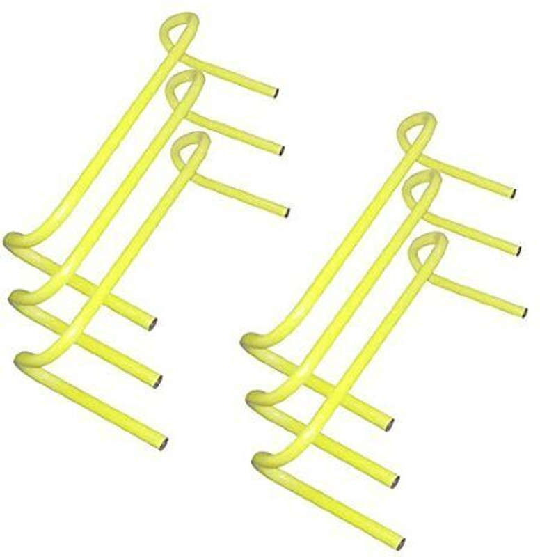 gymfreak Agility Hurdle for Sports Soccer, Football, Gym, Fitness (6 inch, Pack of 10) PVC Speed Hurdles(For Children, Adults Pack of 10)