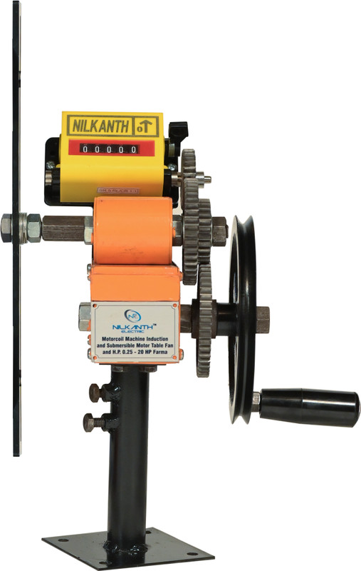 nilkanth electric MOTOR COIL WINDING MACHINE 1/3 MANUAL HAND OPERATED Speeder Tool(17*22*35 cm)